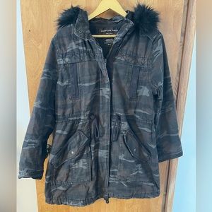 American Eagle Cargo Camo Coat